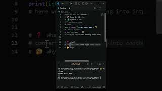 🐍 Python in 60 Seconds | Day 5 - Type Conversion #pythonforbeginners  #pythontutorial #learnpython