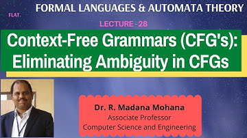 Formal Languages & Automata Theory | Lect-28. Context-Free Grammars (CFG