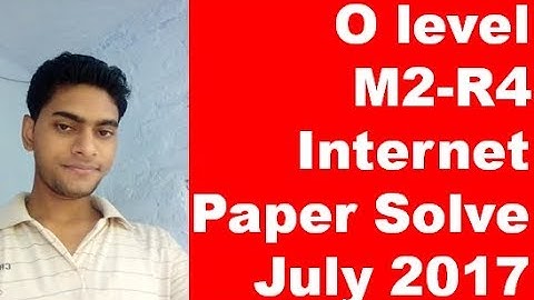 O Level Doeacc/Nielit  M2-R4 Question Paper July 2017 Solution All