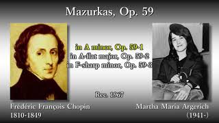 Chopin: Mazurkas Op. 59, Argerich (1967) ショパン マズルカ作品59 アルゲリッチ