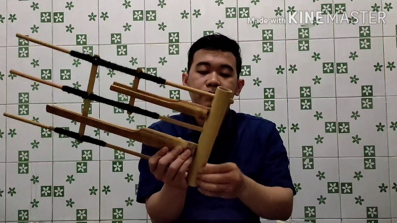 Membuat Hiasan  Ruangan Dari Bambu  Angklung YouTube