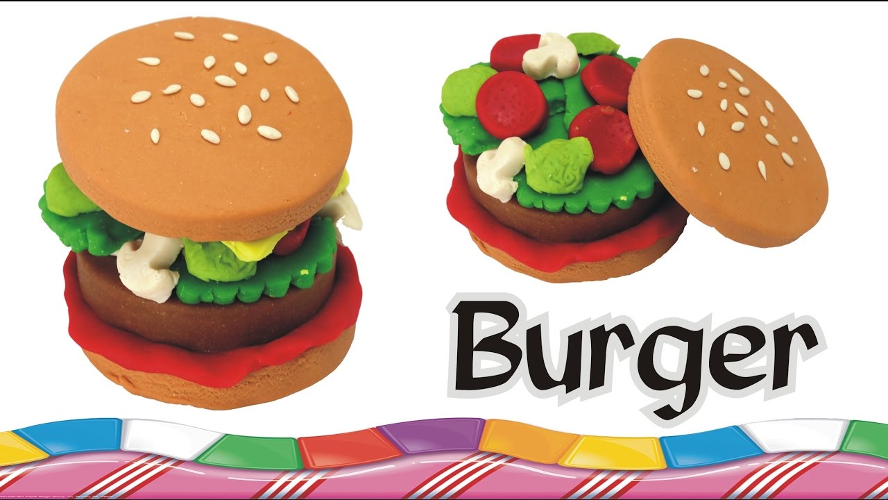 How To Make Burger With An Exciting Way By Using Play Dough 