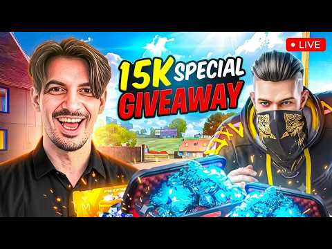 🎉 15K SPECIAL GIVEAWAY LIVE 🎁🔥 | Free Fire Custom Rooms & Big Rewards!