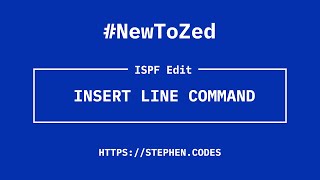 How to Insert a Line in ISPF Edit
