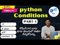 python full course in telugu part-9| python Conditions in telugu -1 | omkar sir | fullstack |django