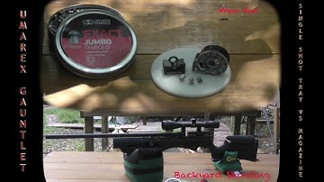 The Umarex Gauntlet and Its Favorite Pellets Testing the Single Shot Tray Vs. Magazine!