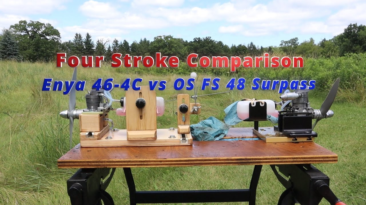 Four Stroke Comparison Enya 46-4C vs OS FS 48 Surpass - YouTube