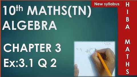 10th maths chapter 3 exercise 3.1 question 2. Find the nature of Equations TN New Syllabus Samacheer