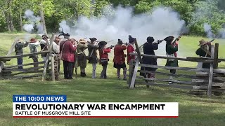 Revolutionary War encampment at Battle of Musgrove Mill site