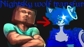 Nightsky wolf transfur (Minecraft animation)