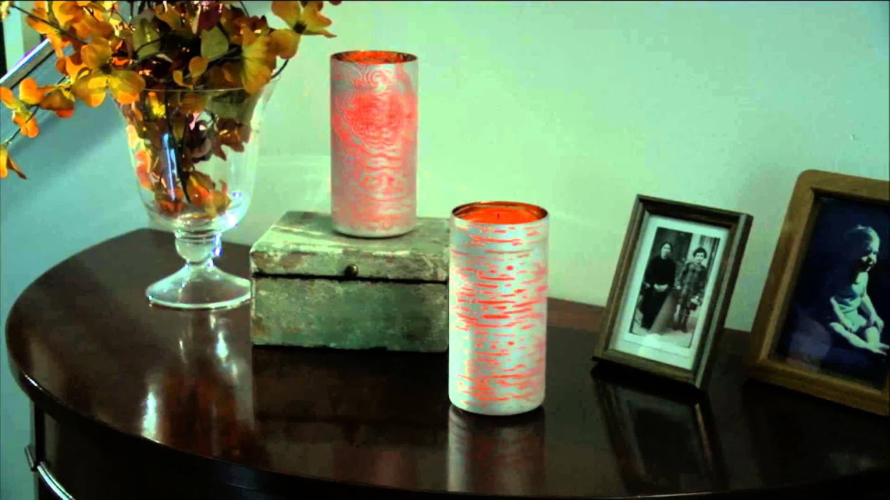 Candle Impressions 7" WaxFilled Glass Luminary with Timer with Stacey