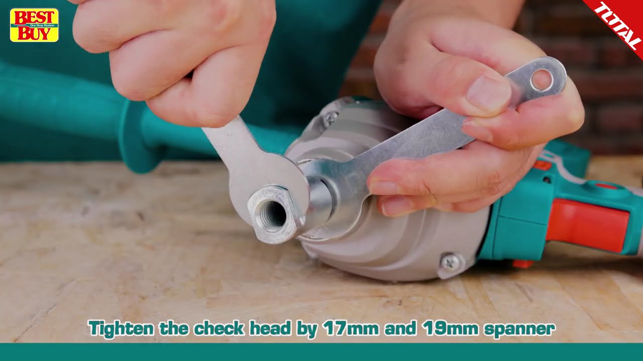 TOTAL Tools 1100w Electric Power Paint, Cement, Putty Mixer Handheld Mixing Machine 电动水泥搅拌机- TD61106