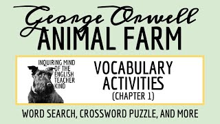 Animal Farm Chapter 1 Vocabulary Games (Crossword Puzzle, Word Search, and More) screenshot 4