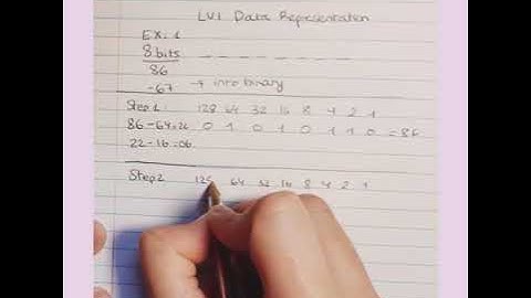 EX1: 8 bits - convert denary into binary using two