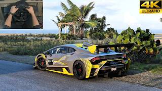 LAMBORGHINI HURACAN Steering Wheel Gameplay | FH 5 | Thrustmaster T300RS GT (4K ULTRA Settings)