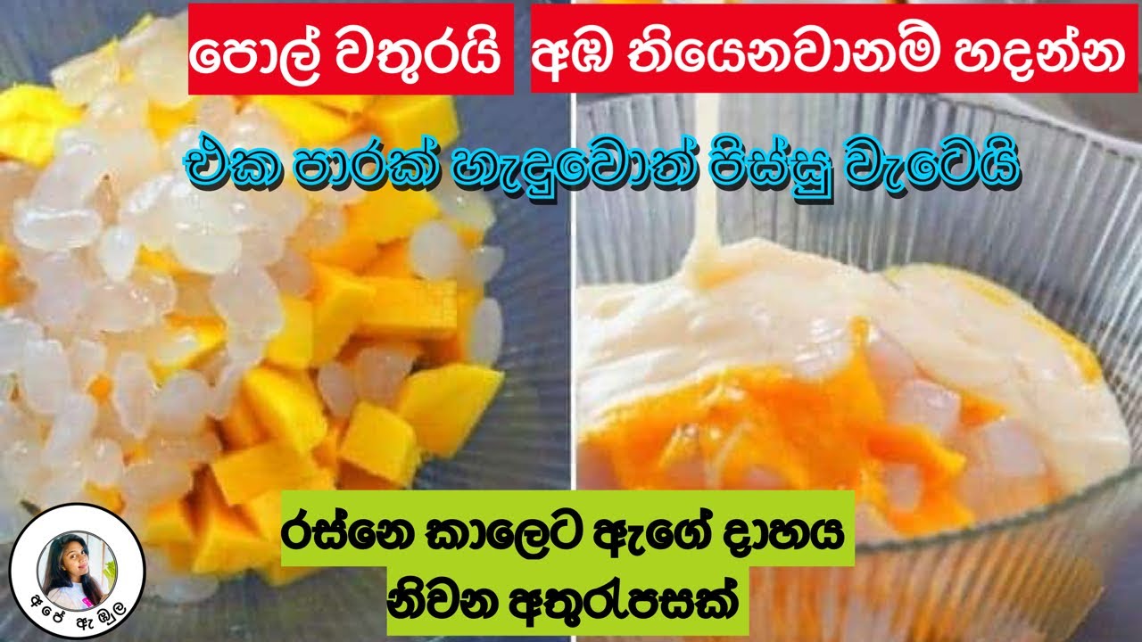 ️ මම කැමතිම කෑමක් ඔයාලත් කැමතිද බලන්න Mango Bango /මැංගෝ බැංගෝ/easy
