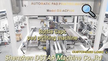 Automatic Pad Printer for  Plastic Bottle Caps 2 Color Logo Printing