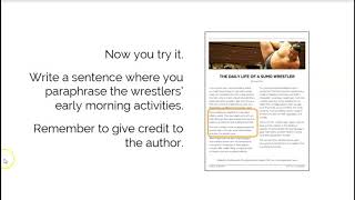 Avoiding Plagiarism - Part 2 - Paraphrasing