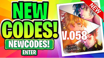 ⭐*V.058 - ALL 48 CODES!* ROBLOX SLAYERS UNLEASHED CODES⭐