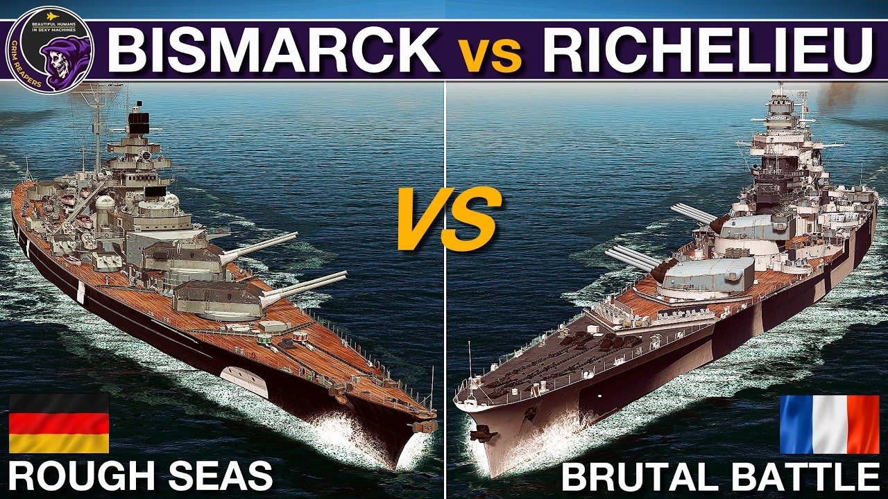 Europe's Heavyweights: Bismarck vs Richelieu — Who Wins the Grudge Match? | War on the Sea