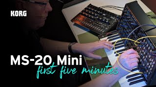 Unboxing the Korg MS-20 mini! - your first five minutes