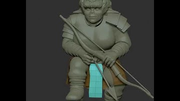 Orc Archer Character Timelapse for 28mm Tabletop Print