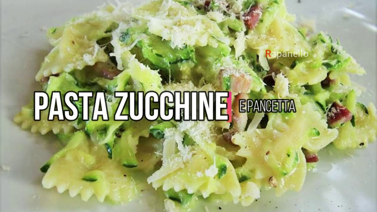 PASTA ZUCCHINE E PANCETTA senza panna RICETTA FACILE E VELOCE - YouTube