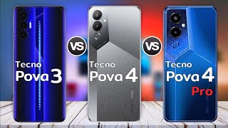 Tecno Pova 3 vs Tecno Pova 4 vs Tecno Pova 4 Pro || Price | Launch Date | full Comparison