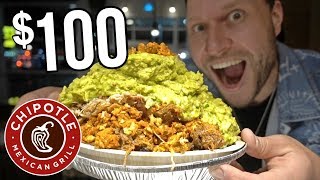 $100 Chipotle Burrito Bowl CHALLENGE!