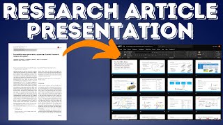 How to Create A Journal Article Presentation in PowerPoint || Create presentations for journal club