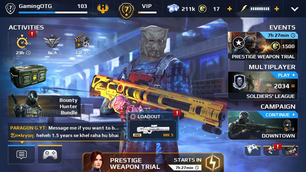 Modern Combat 5 - Sniper Class - Dreadeye Prestige Weapon Gameplay