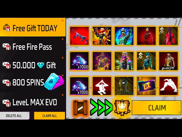 2023 NOOB👉TO👉CLAIMING TODAY NEW EVENT💎FREE FIRE🔥LVL MAX EVO class=