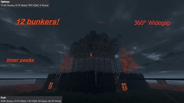 Trio - 5 man Rust base |12 bunkers |Wide gap |Inner peeks |Roof defences |