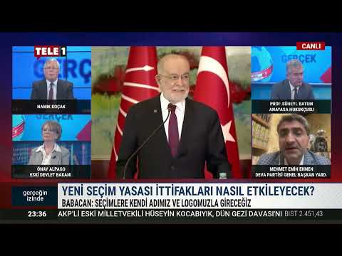 BABACAN "SEÇİMLERE KENDİ ADIMIZ ve LOGOMUZ İLE GİRECEĞİZ!"  |  MEHMET EMİN EKMEN TELE1'DE