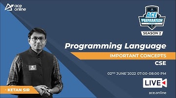 Programming Language - Important Concepts for GATE 2023/24 by Mr.Ketan Sir | ACE Online Live
