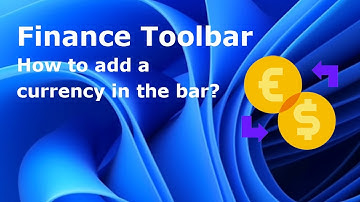 💰 How to add a currency in the Finance Toolbar app?