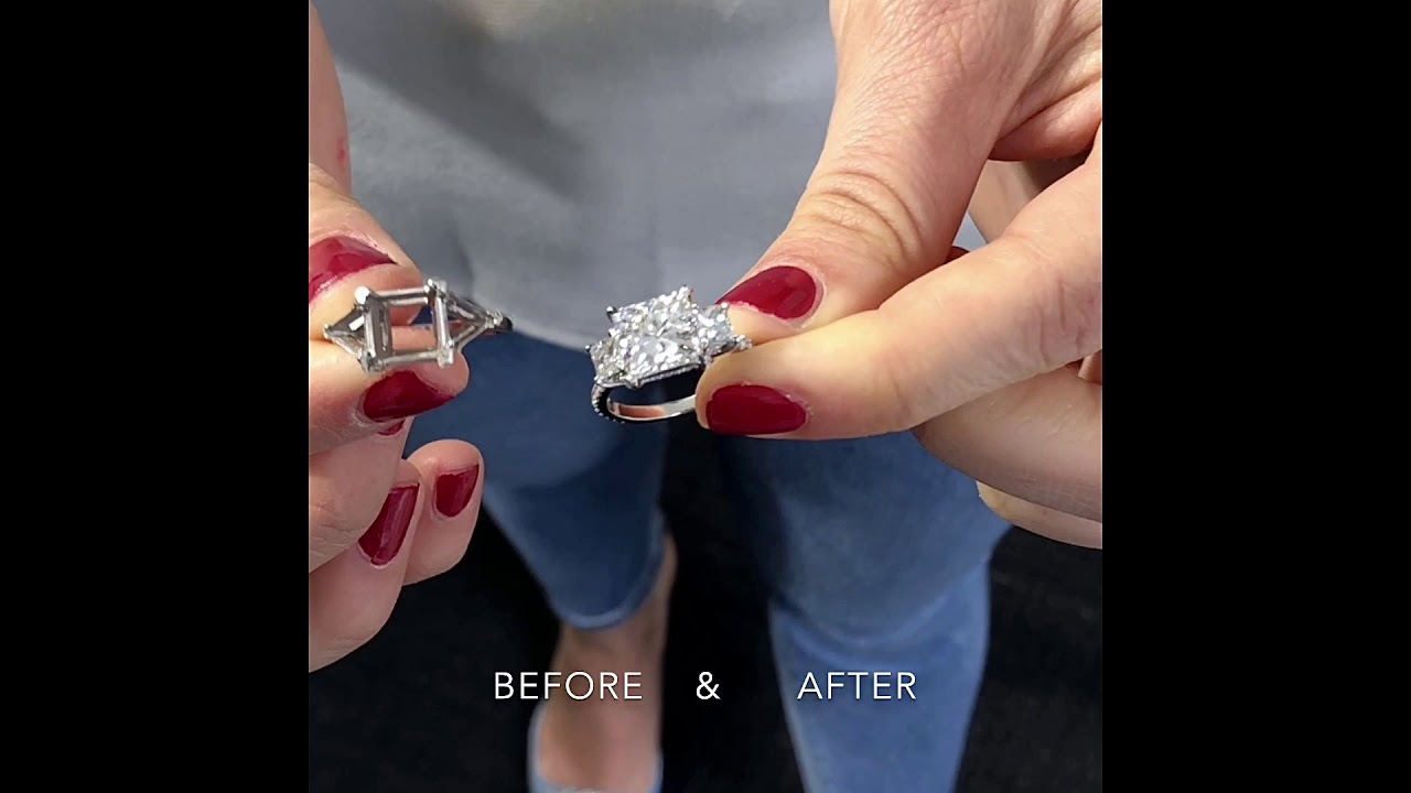 Before & After: 5 Ct Princess Cut Diamond Ring - Youtube