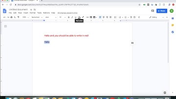 Changing Font Color on Google Docs