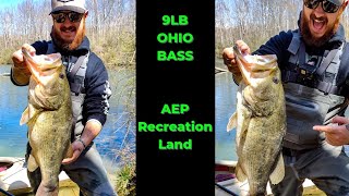 9LB Ohio Largemouth Bass  AEP Recreation Land by WeirdBeardFishin 4,531 views 2 years ago 8 minutes, 10 seconds