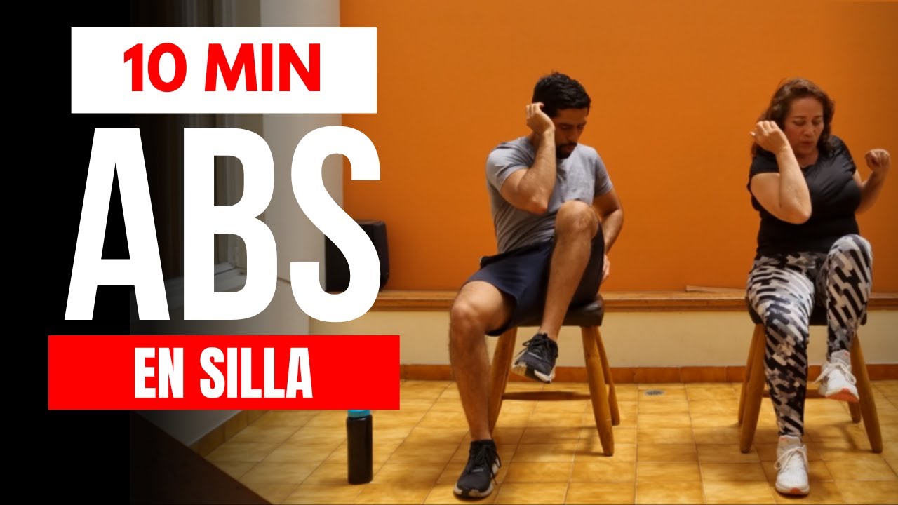 Rutina de ABDOMINALES en silla 🪑 ejercicios sentada o sentado para