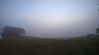 Foggy farm sunrise timelapse by AJ Enggrav 94 views 3 years ago 49 seconds