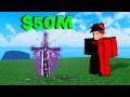 Blox Fruits, $1 Vs $50,000,000 Sword!