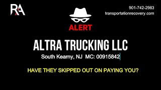Broker Alert - Altra Trucking LLC MC: 00915842 scheduled for cancellation on 10\/08\/2025
