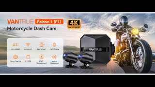 installing vantrue falcon F1 motorcycle front rear camera dvr on Indian chief bobber dark horse