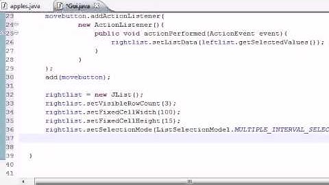 Java Programming Tutorial   73   Moving List Items Program
