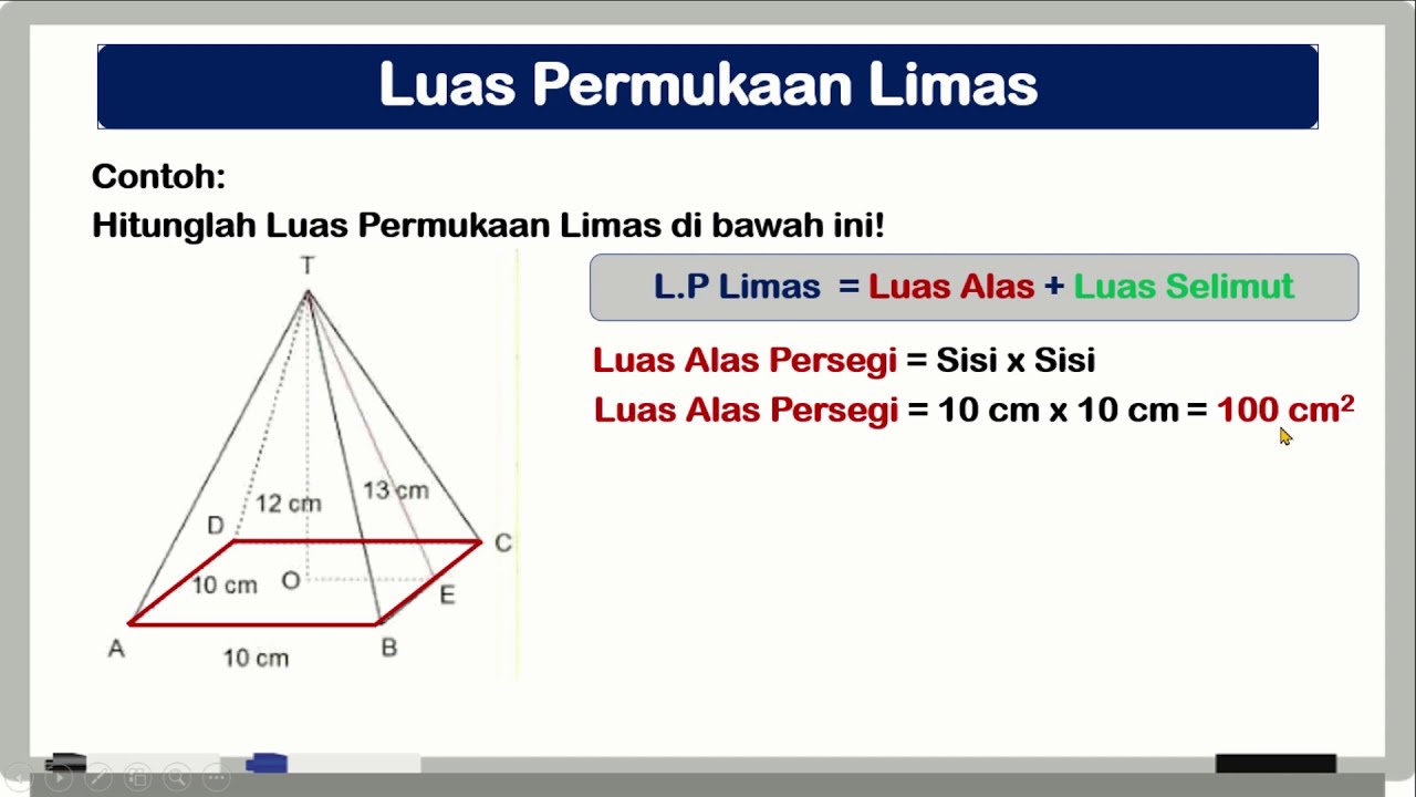 Luas Permukaan Limas. Rumus dan Cara Menghitungnya! YouTube