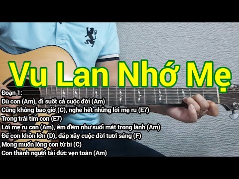 Vu Lan Nhớ Mẹ | Hướng dẫn solo và đệm hát | Điêu Chương