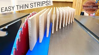 Easy Thin Strip Jig For Your Table Saw!