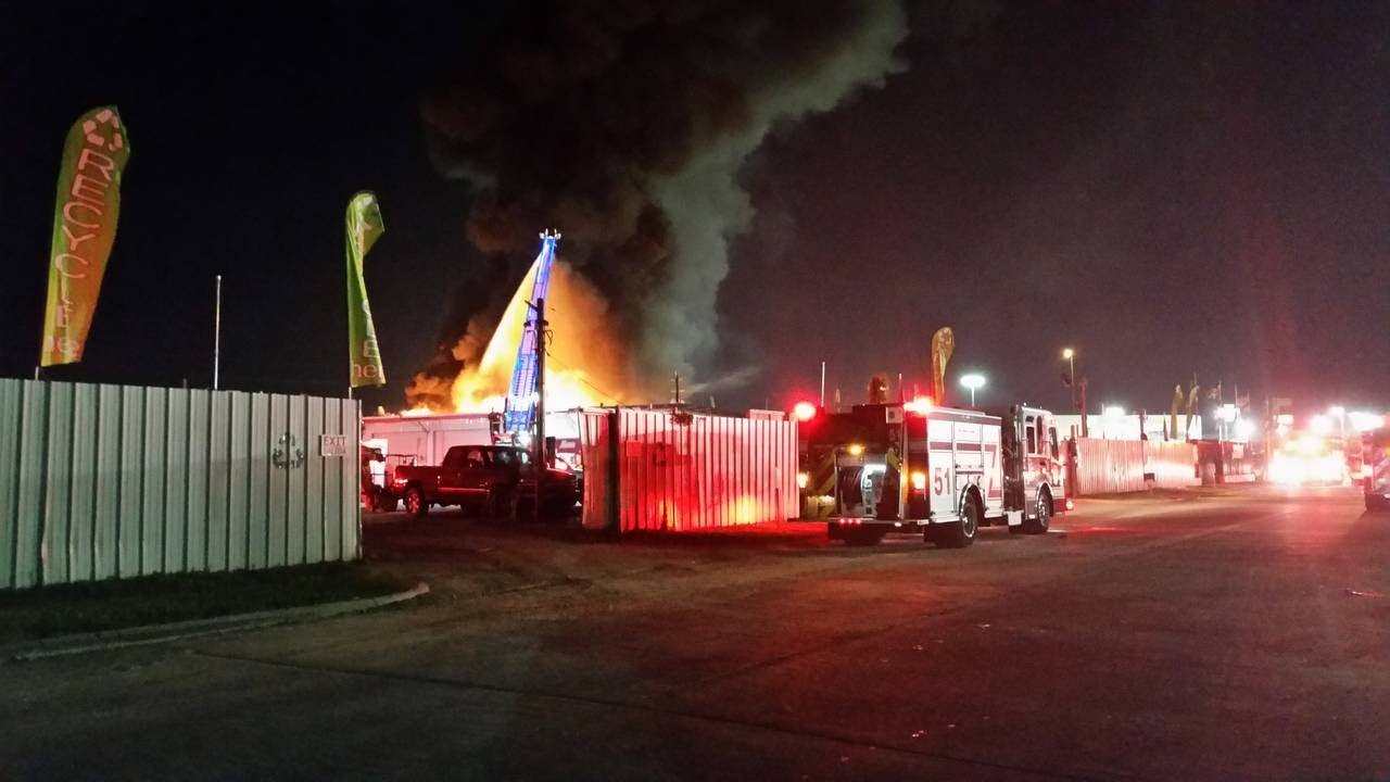 Worker burned in scrap yard fire