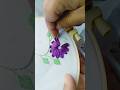Ribbon embroidery flower #embroidery #flowerstitch#embroiderydesigns #viralvideo#shorts #shortvideo